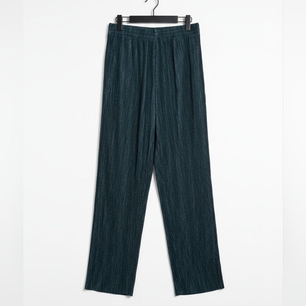 Bailey 44 Elegant Textured Pants in Dark Green Size S NWT